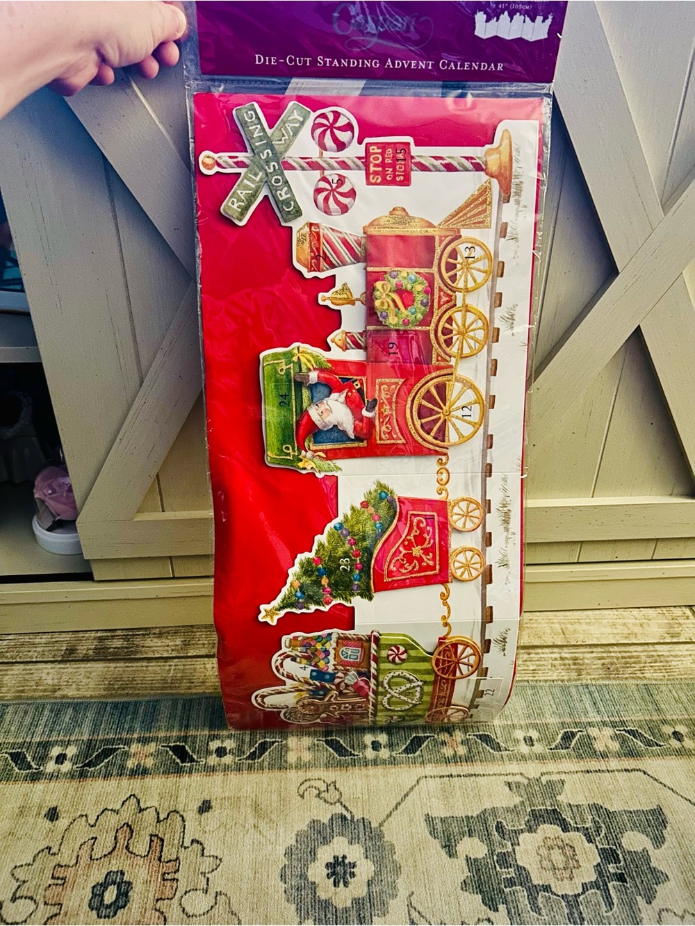 Caspari Die-Cut Standing Big Advent Calendar NWT